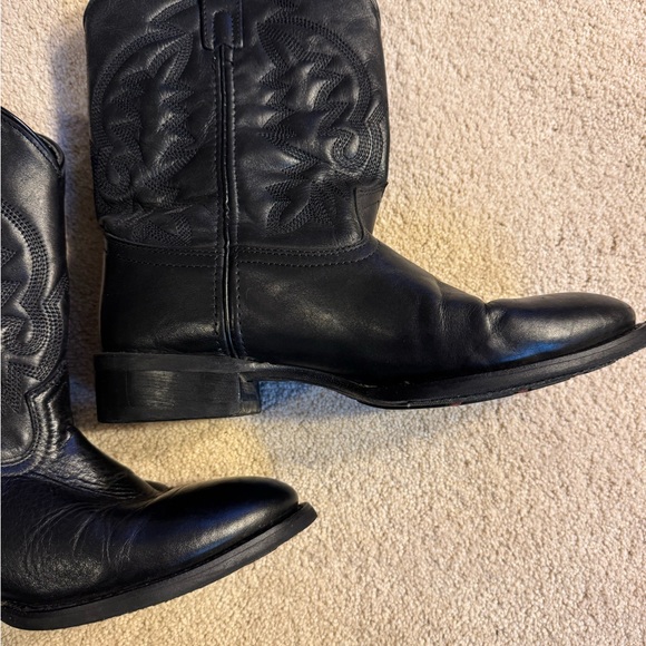 Laredo Men’s 9.5D #67900 Black Upper Leather Cowboy Boots Preowned - Picture 3 of 16